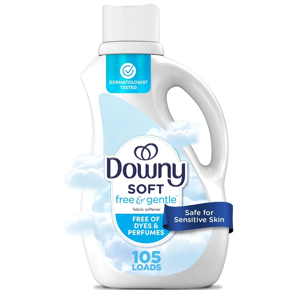 Free Hypoallergenic Gentle Fabric Softener Liquid 77 fl oz 105 Loads for Sensitive Skin Laundry Care