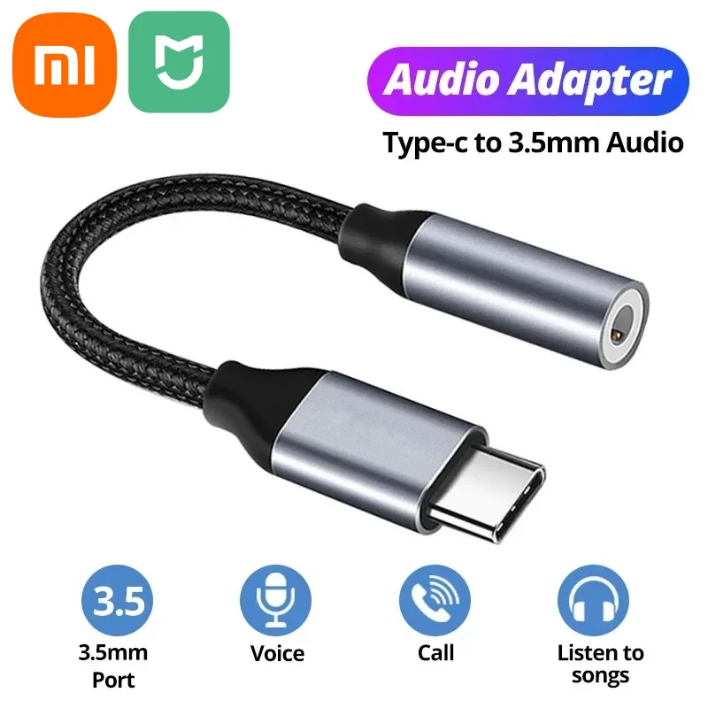 Xiaomi USB Type C To 3.5mm Aux Adapter Type-c 3 5 Jack Audio Cable Earphone Cable Converter for iPhone15 Samsung Galaxy S24 S23