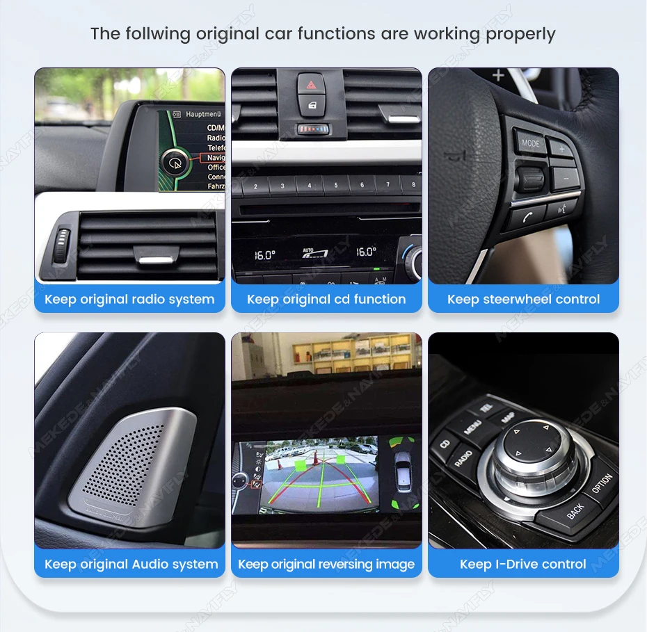 MEKEDE 10,25" 12,3" Android 15 oder Linux System Auto-Multimedia-Player für BMW X5 E70 X6 E71 2007-2012 CCC CIC Autoradio GPS Carplay Android Auto 4G WIFI BT DSP Unterstützt YOUTUBE IGO Netflix OEM Dual-System Kamera KEIN DVD – Detail 34