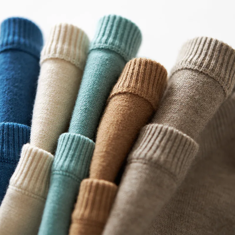 

Autumn Winter Men's Casual Knitted Sweater f High Collar Long Sve Overhead Base Layer Faionable Korean Sle Boting