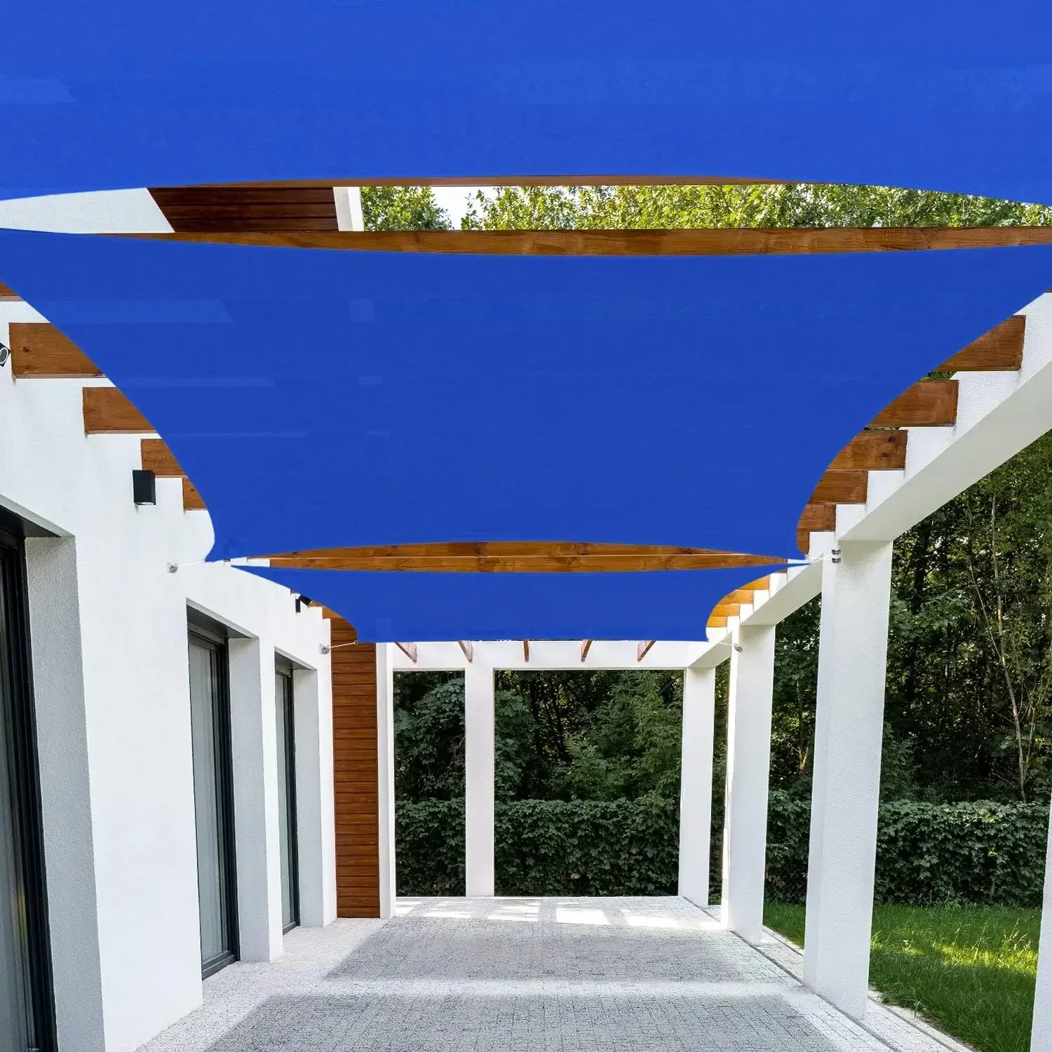Paradise 14' x 14' Sun Shade Sail Rectangle Canopy Cover Sunlight Block Awning Heavy Duty Commercial Grade for Backyard Lawn Gar