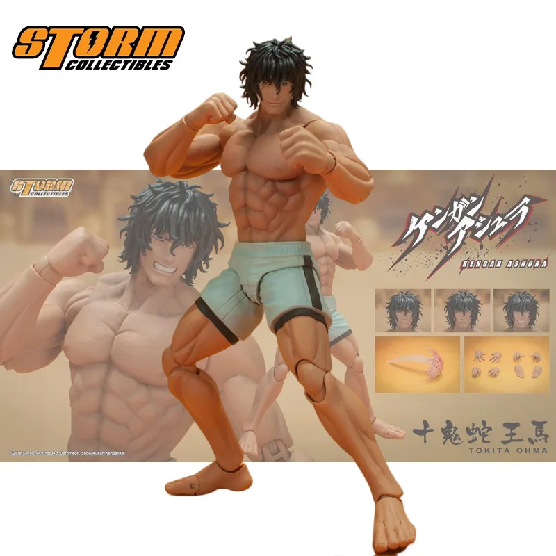 Figura de acción Original Storm Toy 1/12, modelo coleccionable, adorno de tres cabezas en caja, Kengan Ashura Tokita Ohma