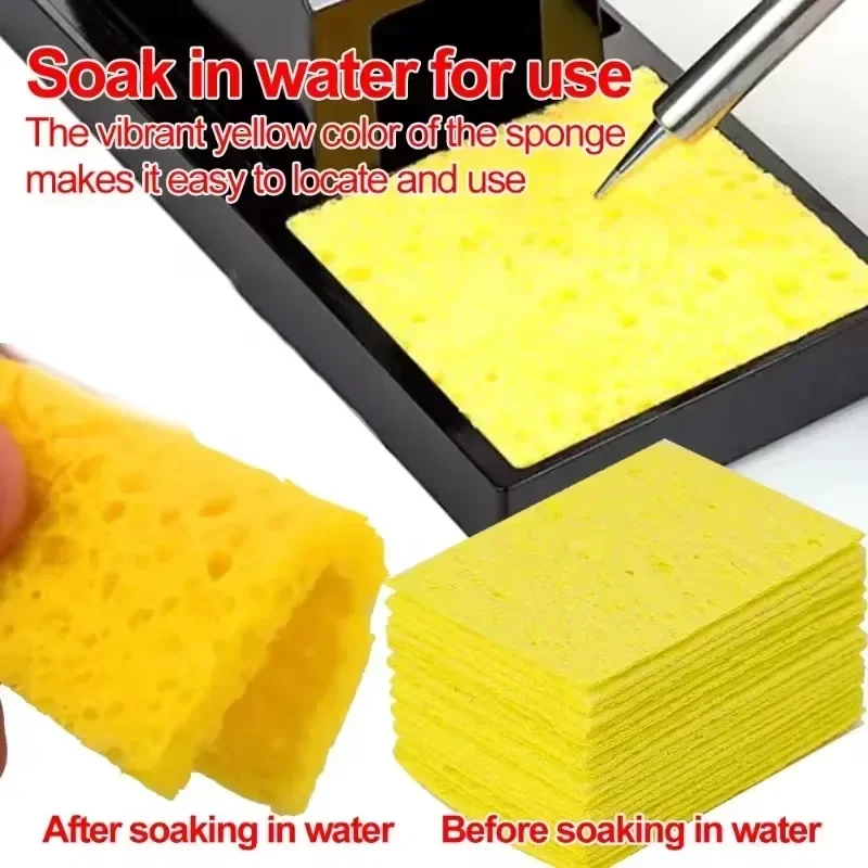 Replaceable Soldering Iron Cleaning Sponge Electric Welding Tip Repair Sponge High Temperature Resistant Soldering Iron Cleaner