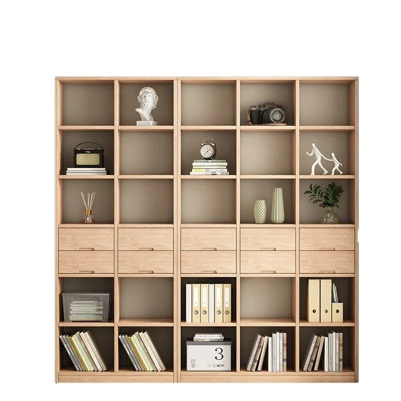 

Pure solid wood, bookcase, floor, storage, against the wall, floor
