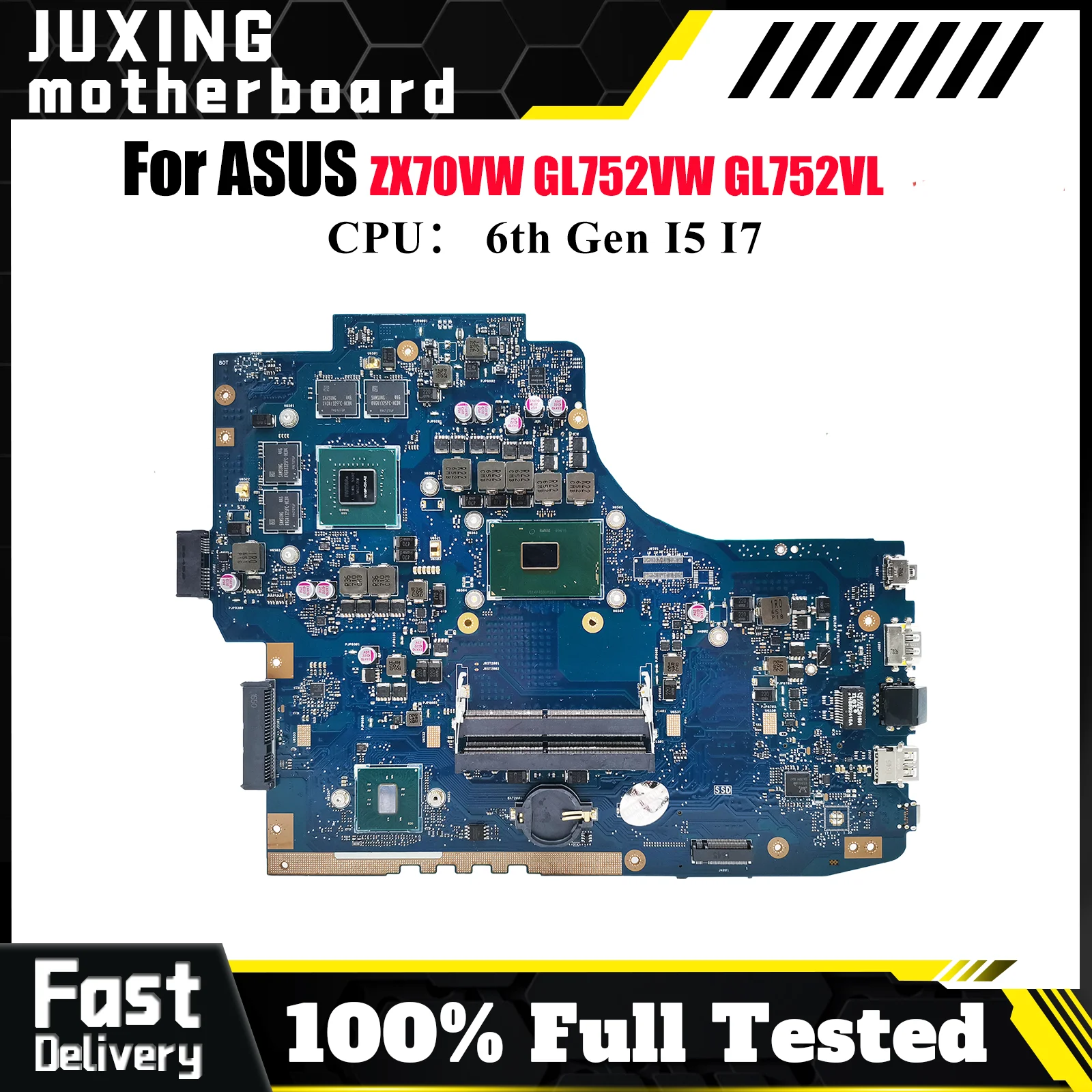 

GL752VW Материнская плата для ноутбука ASUS ROG Strix GL752VW GL752V GL752VL ZX70VW Материнская плата для ноутбука с процессором I5 I7 100% тесты OK stk