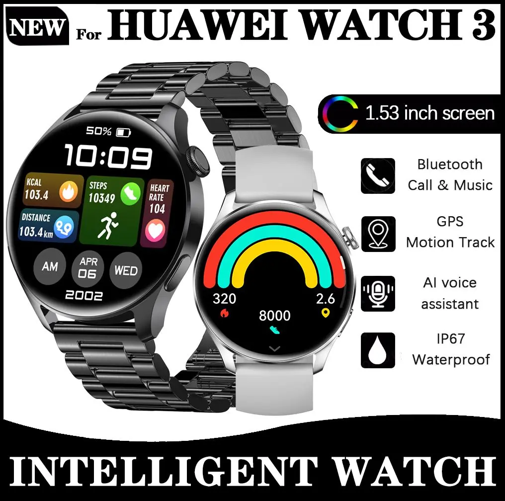 Smart Watch 3 GPS Motion Track Bluetooth Call IP67 Waterproof Total Health Monitoring Multiple movement modes Smartwatches Women