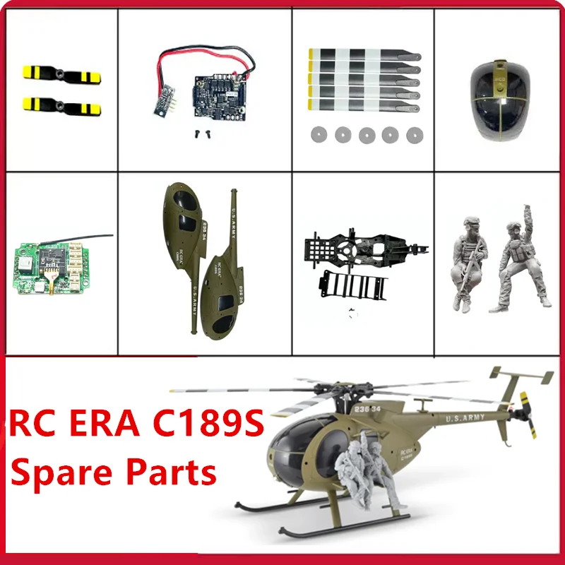 RC ERA C189S Upgrade RC Helicopter Spare Parts Accessories Body Shell Spindle Blade Main Receiver Motor Bearing Gear Servo