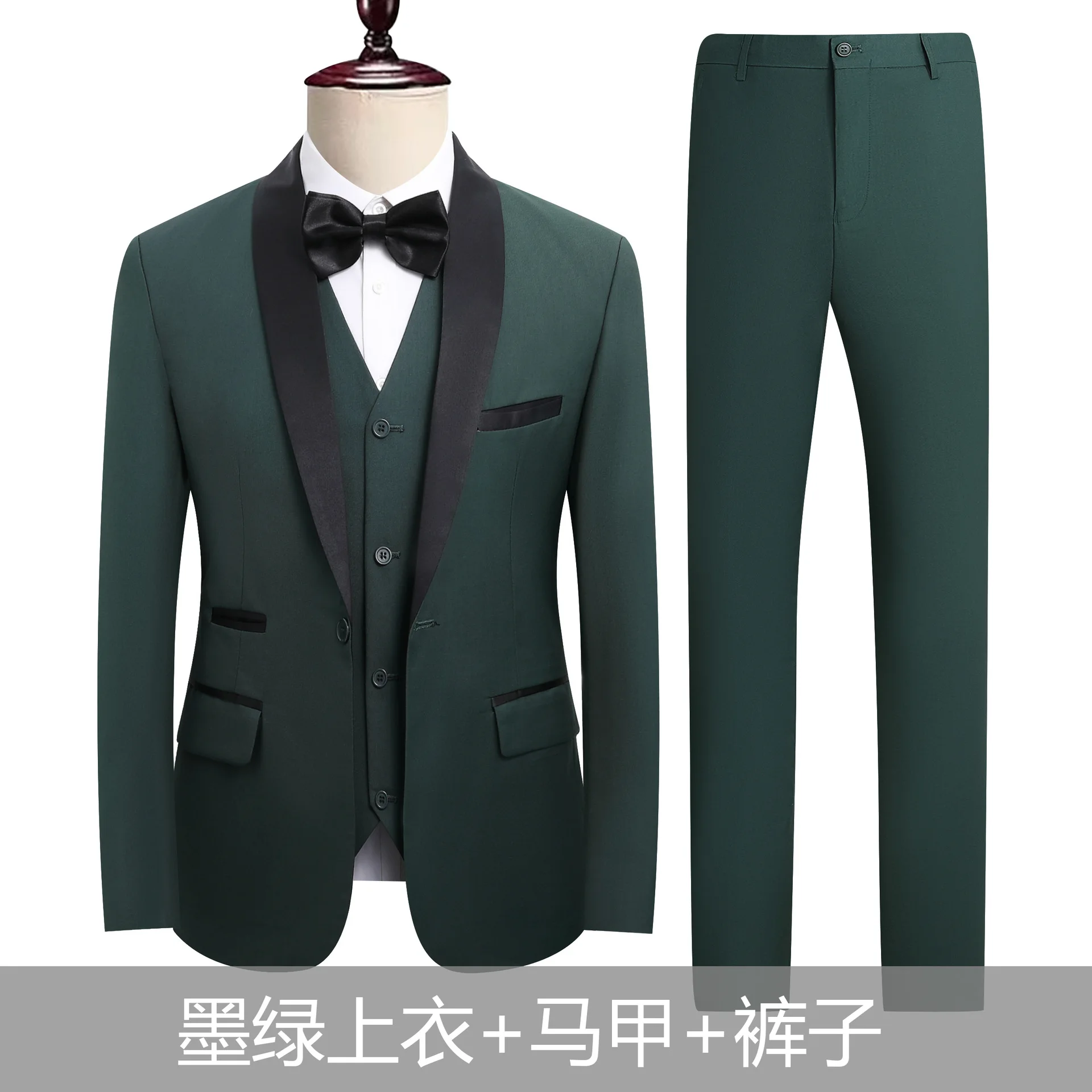 Hot Men's Business Casual Suits High-end Suits Men's Wedding Groom Dress Slim Suits Men's High-Quality Cotton Blended