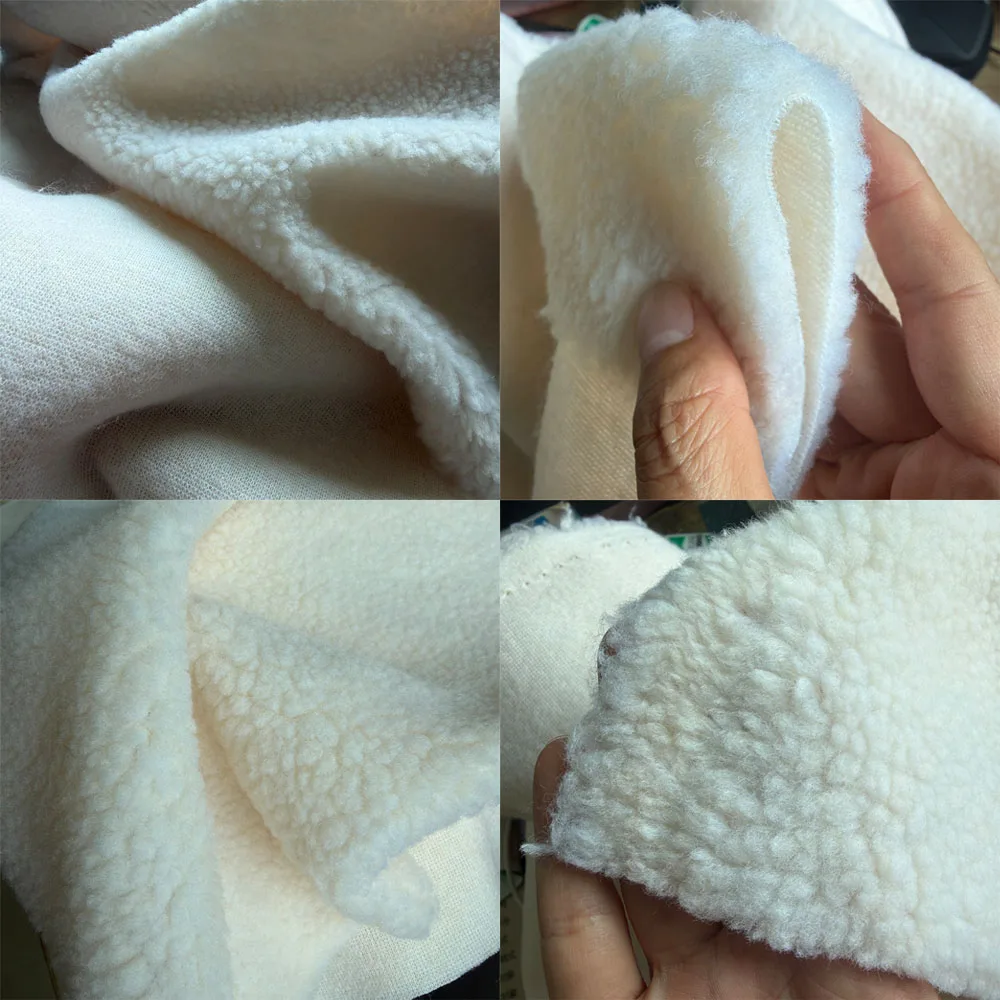 Teddy Fleece Fabric Lamb Cashmere Winter Soft Granular Plush Solid Color Polyester Flannel For Clothing Sofa Hat Sweater DIY Toy