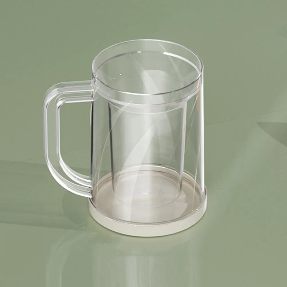 Large Capacity Glass Plastic Mug Ice Cup Cold Drink Beer Cup for Outdoor Use Mugs Freezer Cups Heavy Mug