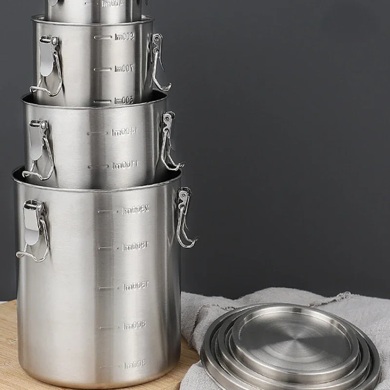 520/1000/1600/2500ML Stainless Steel Storage Tank Sealed Tea Kitchen Simple Storage Storage Grain Tank