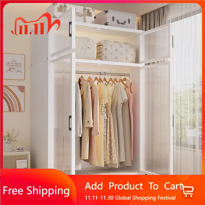 

Cabinet Modern Closet Storage Organizer Partitions Portable Bedroom Clothes Wardrobe Display Guarda Roupa Lounge Suite Furniture
