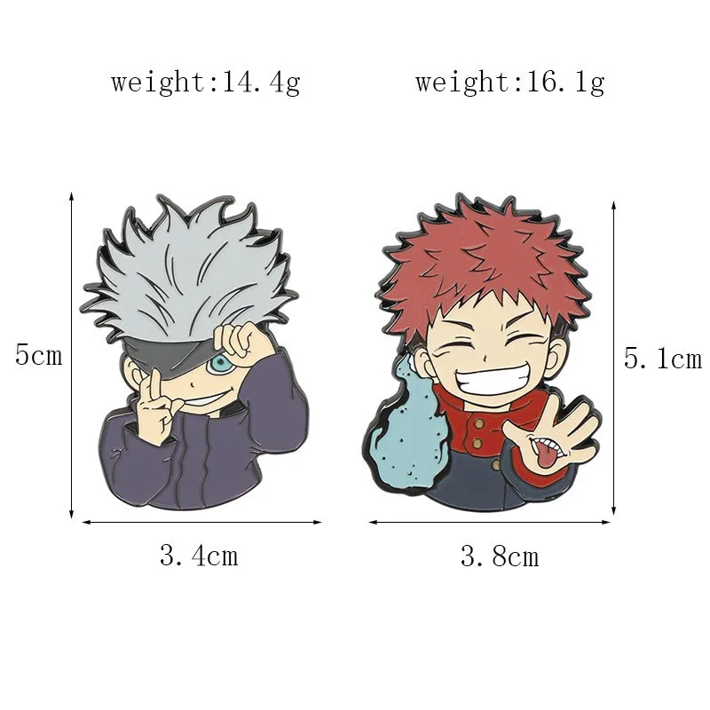 Gojo Satoru Itadori Yuji Enamel Pins Anime Role Eye Mask Figure Manga Brooches Badge Cartoon Jujutsu Cosplay Accessories Jewelry image 6