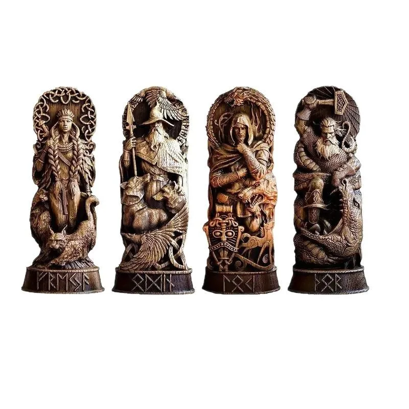 Viking Goddess Freyja Statue Norse Gods Resin Sculpture Scandinavian Pantheon Altar Heathen Asatru Decor Home Decora Accessories
