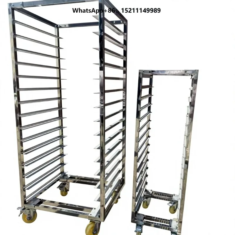 High Load Stainless Steel Bakery Rack Trolley Mobile Cooling Cart
