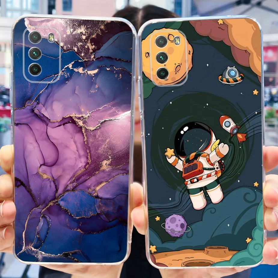 For Xiaomi Poco M3 Case PocoM3 Pro Cute Painted Cover Clear Silicone Phone Case For Xiaomi Poco M3 Pro PocoM3 Soft Fundas Bumper