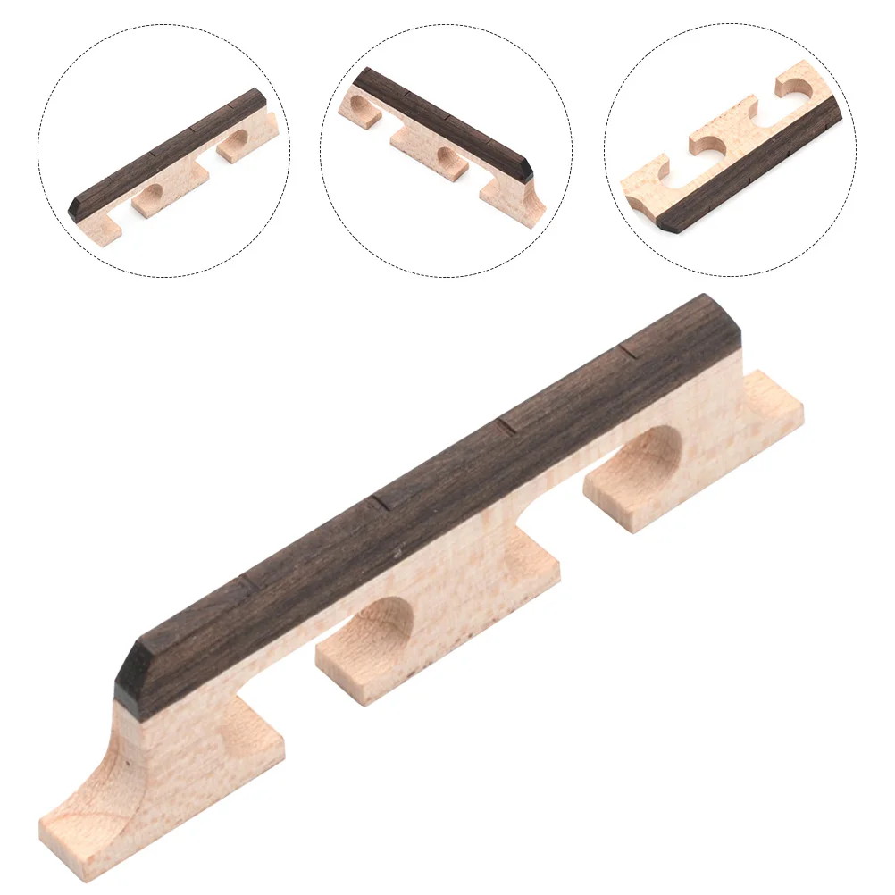 

2 Pcs Wooden Piano Code Replacement Banjo Parts Musical Instrument Supply Bridge Saddle