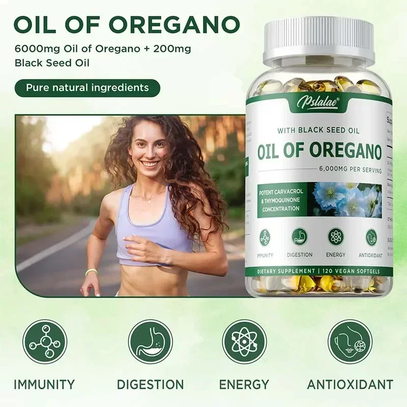 كبسولات زيت أوريجانو - تحسن صحة الهضم والأمعاء، وتوازن نباتات الأمعاء، وتعزز الدورة الدموية، وجهاز المناعة #4