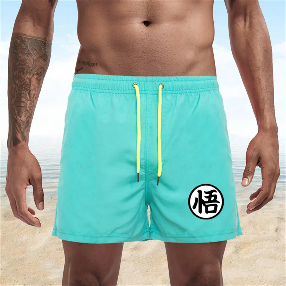 Enlightenment Beach Shorts For Men Wear Surf Swimming Shorts Mesh Lining Men Quick Dry Shorts Light Breathable Surf Beach Shorts