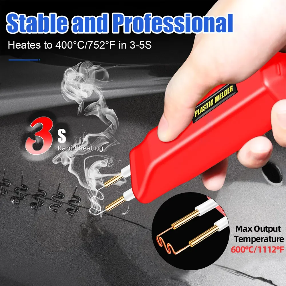 Heat Plastic Welding Kit Bumper Soldering Iron Staples Bumper Repair PVC Repairing Machine Car Tools Kit Stapler Plastic Welder