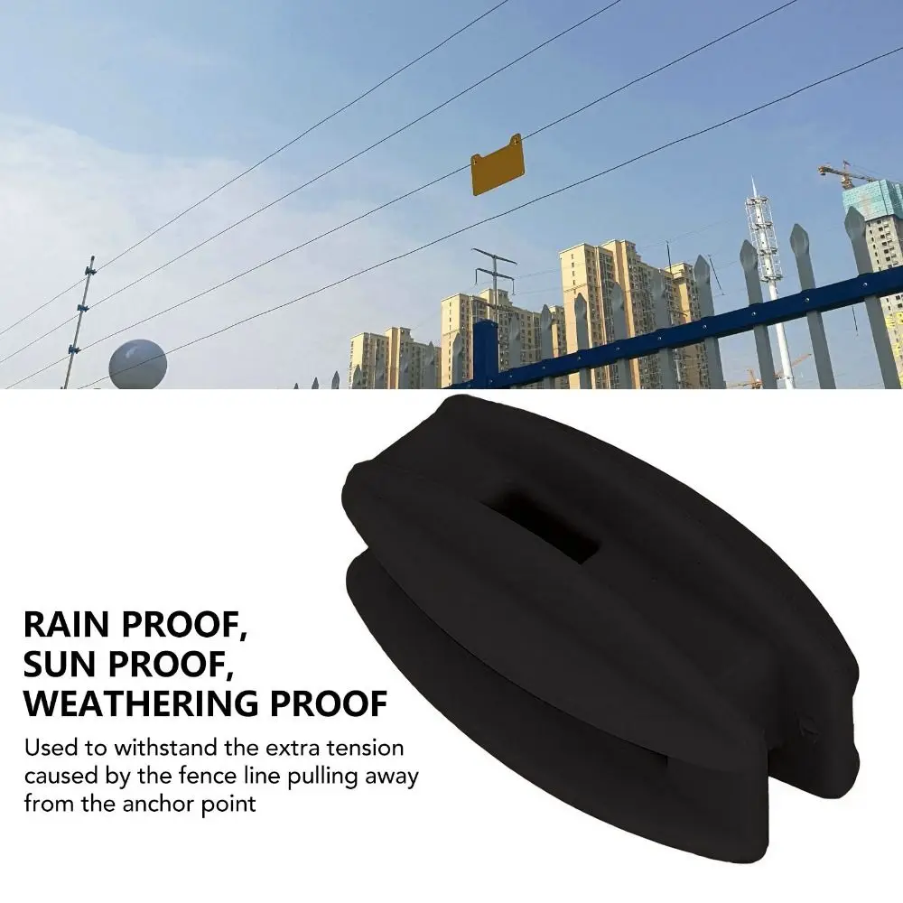 20PCS ABS Material Electric Fence Insulator Compact Black Corner Post Insulator Easy to use Universal Plastic Donut Insulator view 4