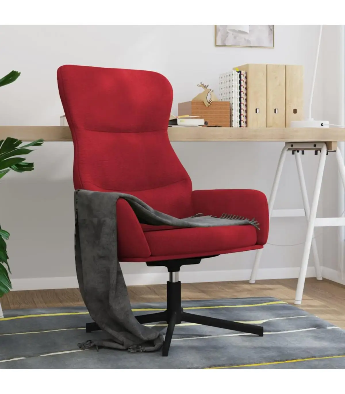 Red wine red velvet relaxation chair armchairs