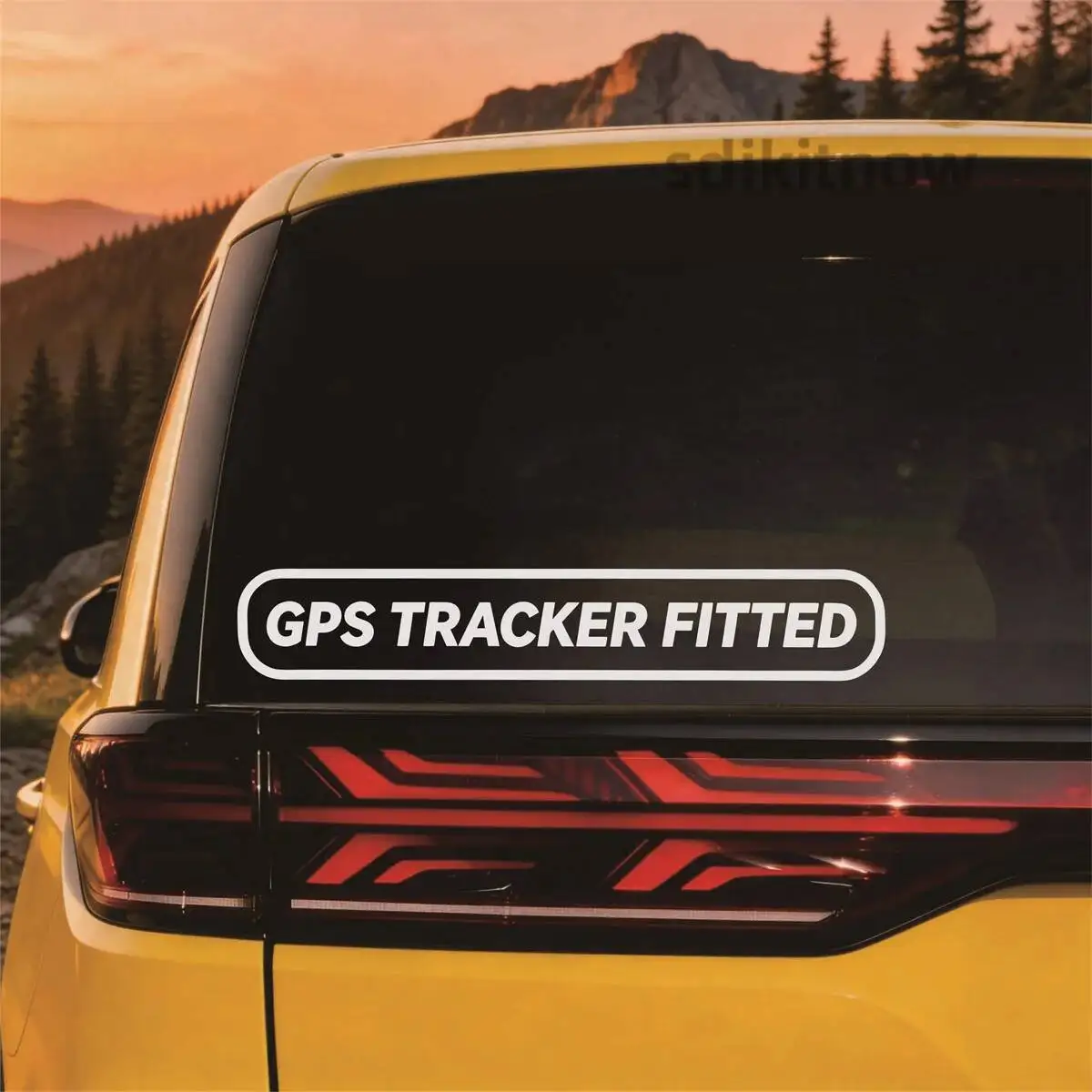 Anti-Theft GPS Tracker Warning Car Sticker Waterproof Outdoor Door Security Decal accessory For Jaguar Ford Chevrolet Tesla KIA