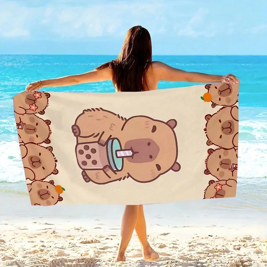 Sweet Capibara Beach Towel Qui - Towel Small Sport 评论和价格