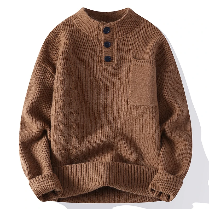 

2023 New Men England Style Knitted Pullovers Mens Classic Turtleneck Sweater High Quality Male Fall Winter Fashion Warm Sweaters