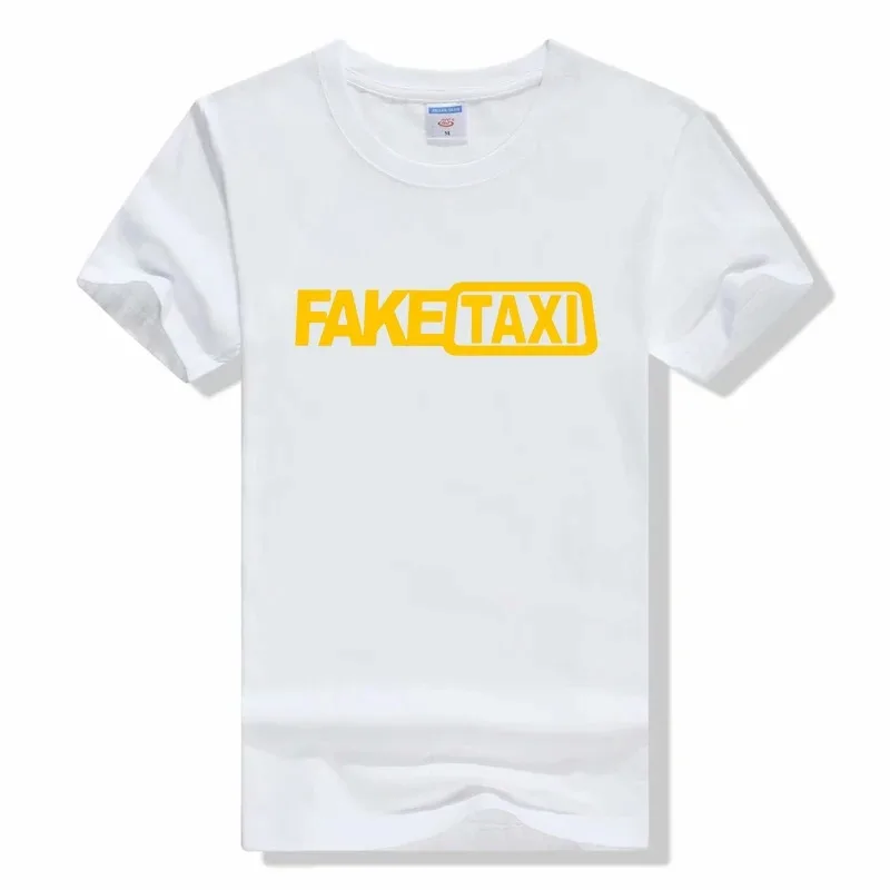 Fake Taxi T Shirt Faketaxy Fake Taxy Taxydriver Taxxy Illegal Driver T Shirt Casual Wear Short Sleeved Round NeckTee T Shirt