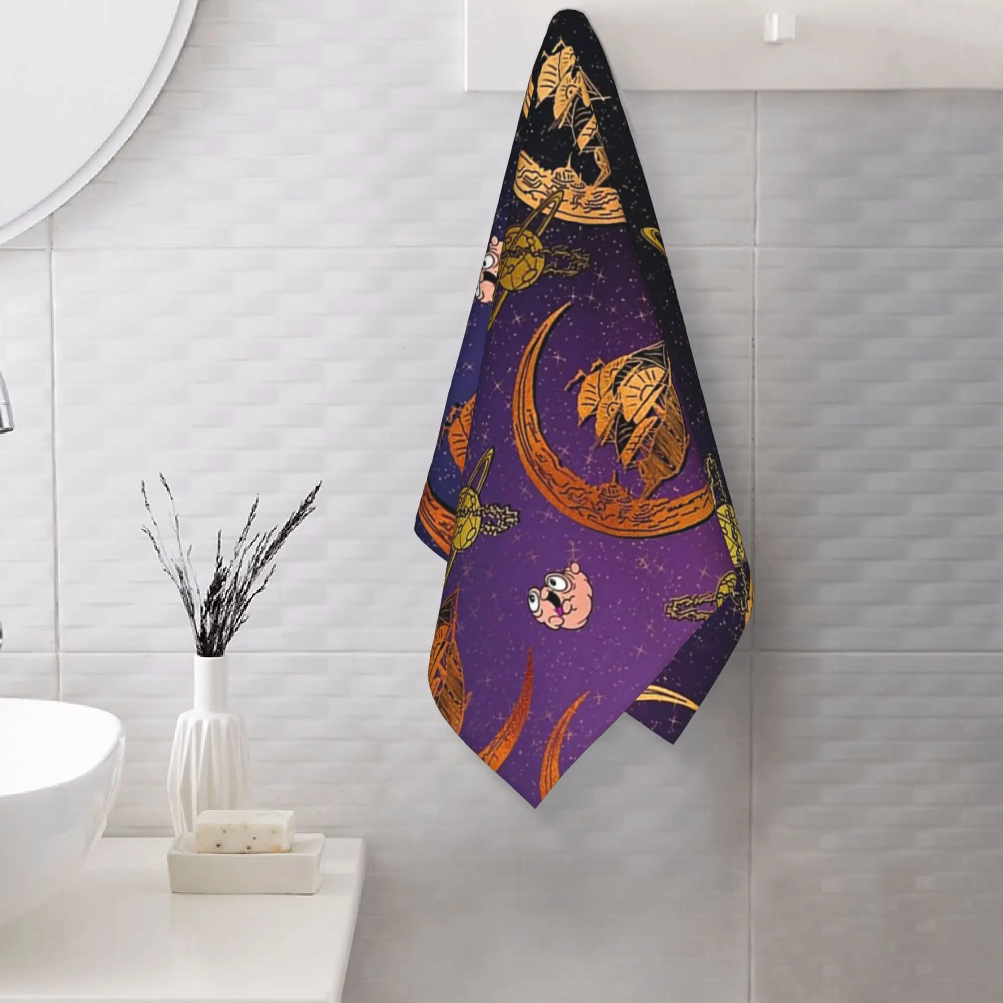 Custom Treasured Planets Soft Face Towel Quick Dry Pool Bath Cotton Towels Breathable
