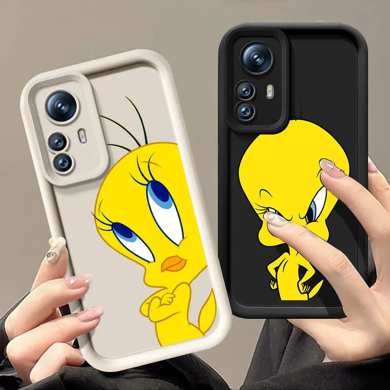 Cartoon T-Tweety Bird Phone Case For Xiaomi POCO F5 M3 M4 M6 Plus X3 X5 X6 Pro 5G F3 X4 GT NFC C55 C61 C65 C75 F4 M5S