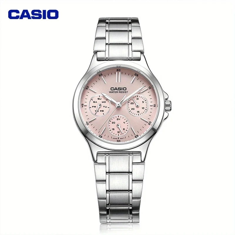 Casio LTP-V300D Watch Three Eye Waterproof Fashion Leisure Business Simple Commuting Quartz Women\'s Watch Gifts to Girlfriend