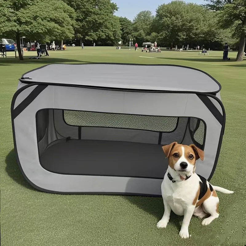 Casa portátil de viaje para mascotas, perrera plegable de tela Oxford con ventilación, jaula duradera para perros y gatos para uso al aire libre, punto de juguete para mascotas