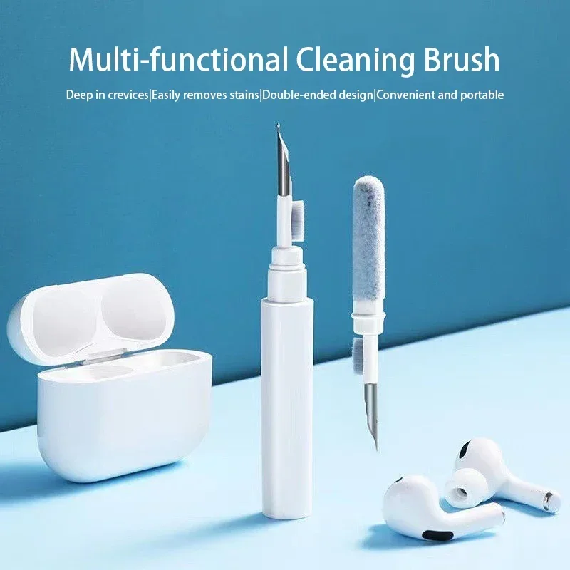 Multi-Function Bluetooth Earphones Cleaner Kit Clean Brush Pen for Airpods Pro 3 2 1 Cleaning Tool with Brush Flocking Sponge