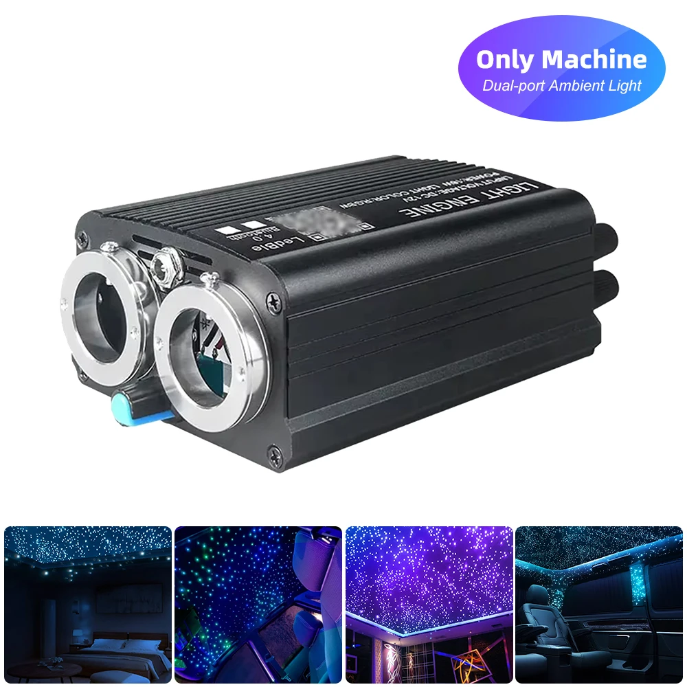 Auto Sterrenhemel Licht Auto Home Glasvezel Verlichting Sfeer Lamp Muziek Controle Plafondverlichting RGB 12 W 8 kleuren Auto Styling DIY