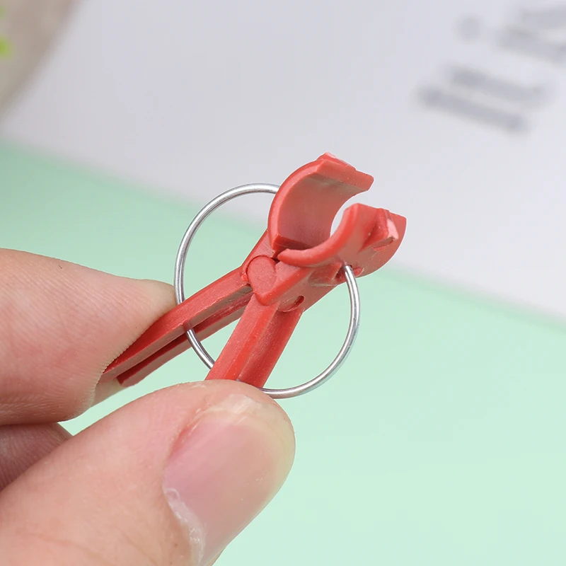 Pinces de Greffage en Plastique Durable, Support de Plantes de Jardin, Rondes, Rouges, pour user inage, Fleurs, Arbuste, 50 Pièces