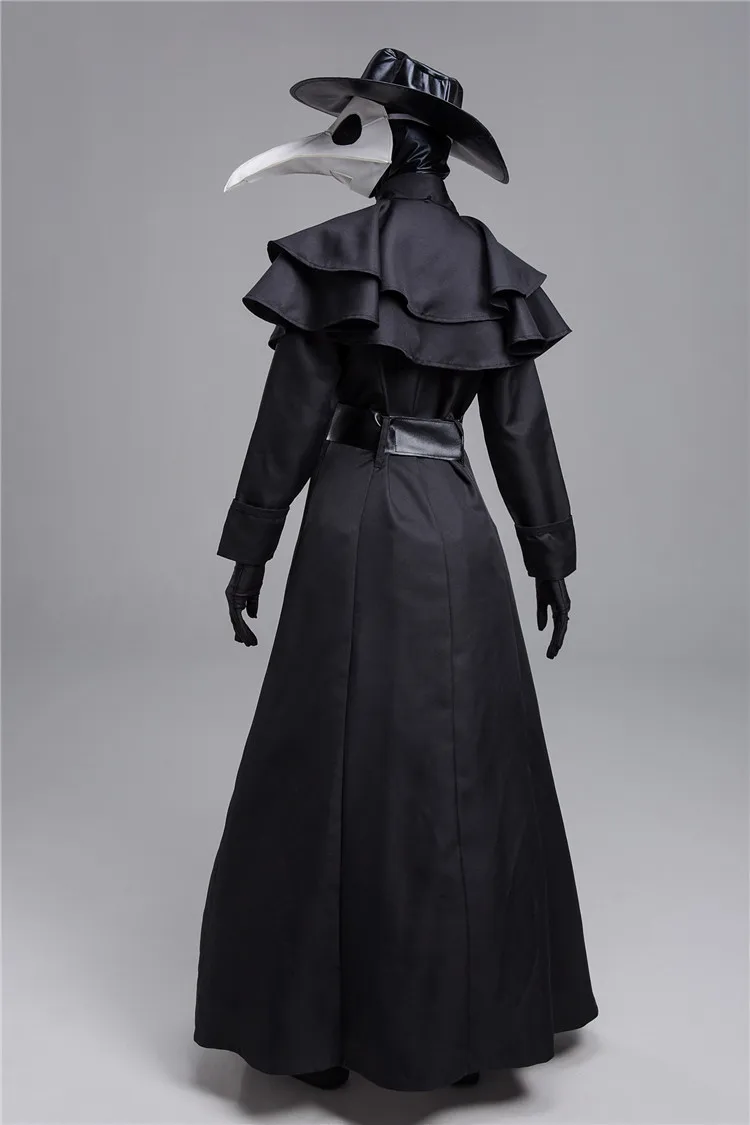Female Plague Doctor Cosplay Dress Set Halloween  Costume Medieval Punk Birdman Masquerade Party  Props - view 6