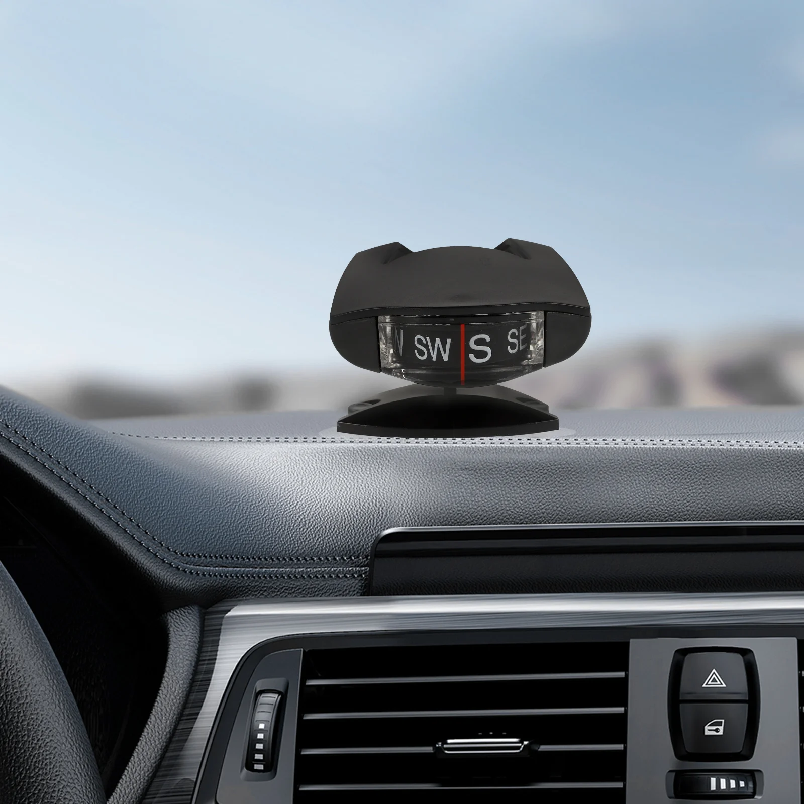 

Dashboard Car Compass Auto Compass Inclinometer Compact Portable Navigation Safety Vehicle Accessory Boat Compasses