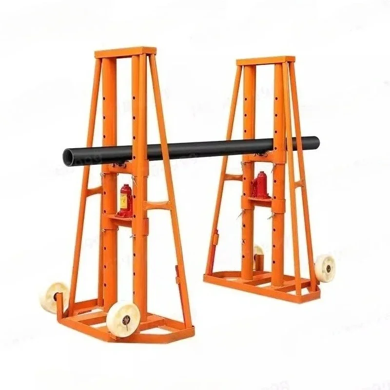 Electrical cable pay-off frame 5/10/15 tons vertical hydraulic, large lifting gate cable pay-off, heavy-duty bracket