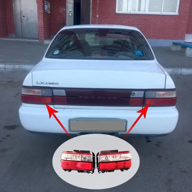 

Задний тормозной фонарь для Toyota Corolla AE100, задний тормозной фонарь для автомобиля 1992, 1993, 1994, 1995, пара индикаторных ламп для вождения