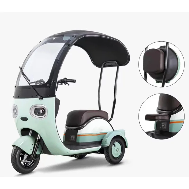 

CHANGLI Adult Open-Type Electric Tricycle Roof Elderly-Friendly 3-Wheel Motorcycle
