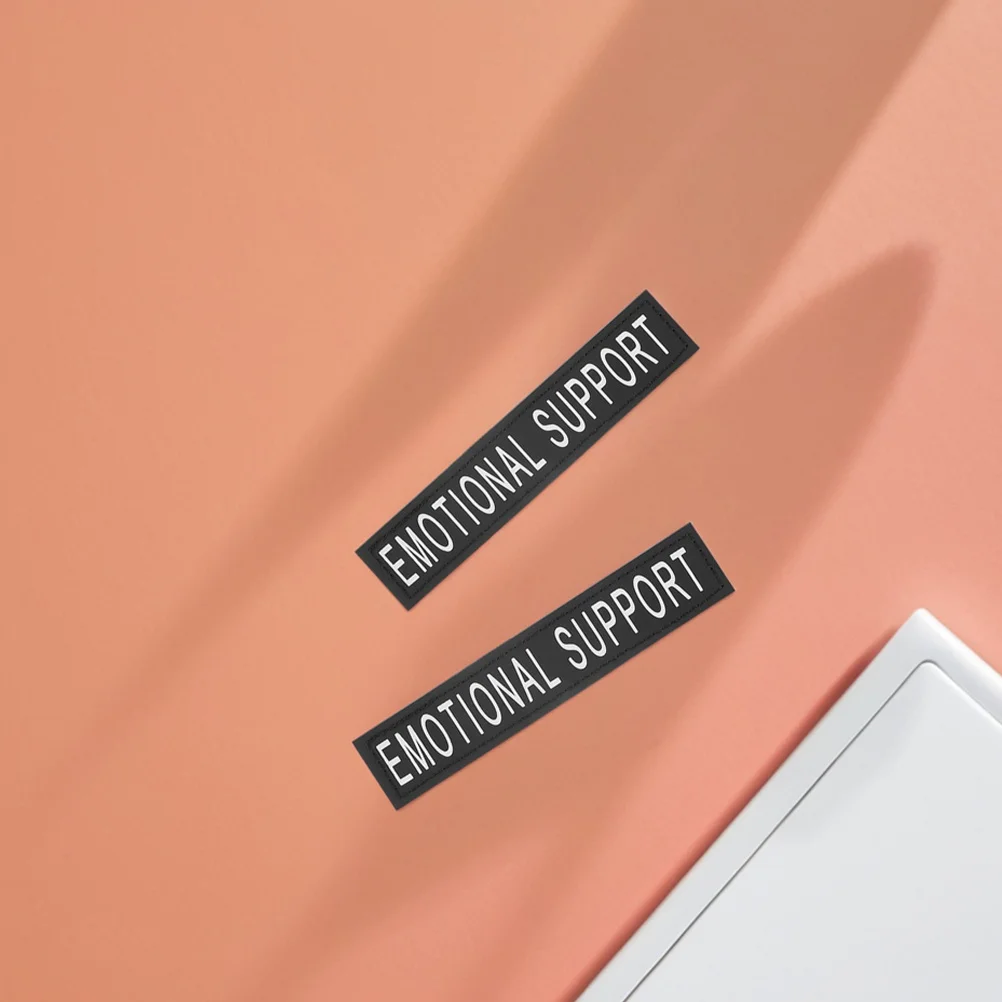 

4Pcs Durable Reflective Pet Vest Patches Hook Harness Patches Support Service Animal Night Safety Gear