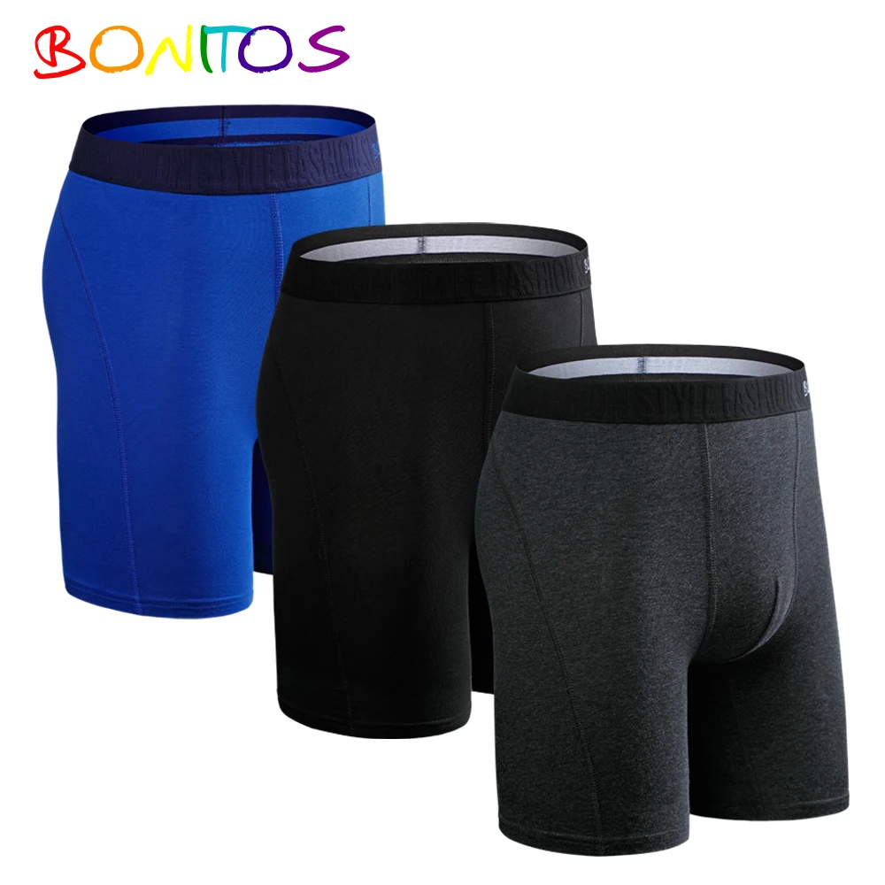 3pcs Lange Boxers Voor Man Ondergoed Veel Heren Onderbroek Katoen heren Slipje Familie Boxershorts Boxer Sexy Mannelijke Shorts calecon
