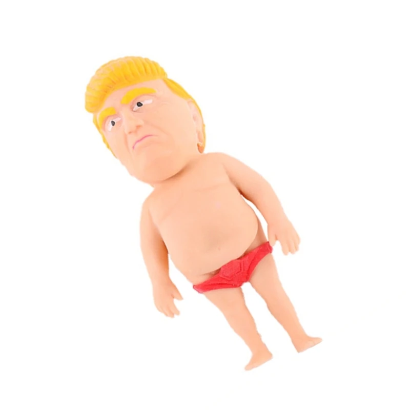 Squeezable Toy TPR Palm Doll Soft Donald Doll Decompression Toy Stress Relief Fidgets Autisms SlowRising Stretch Toy 6’’