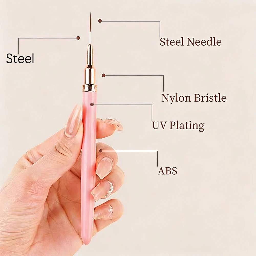 5～15本入り ネイルアートライナーブラシとドットペンセット UVジェルネイルブラシ フレンチネイルラインデコレーション用 プロ用ネイルツール