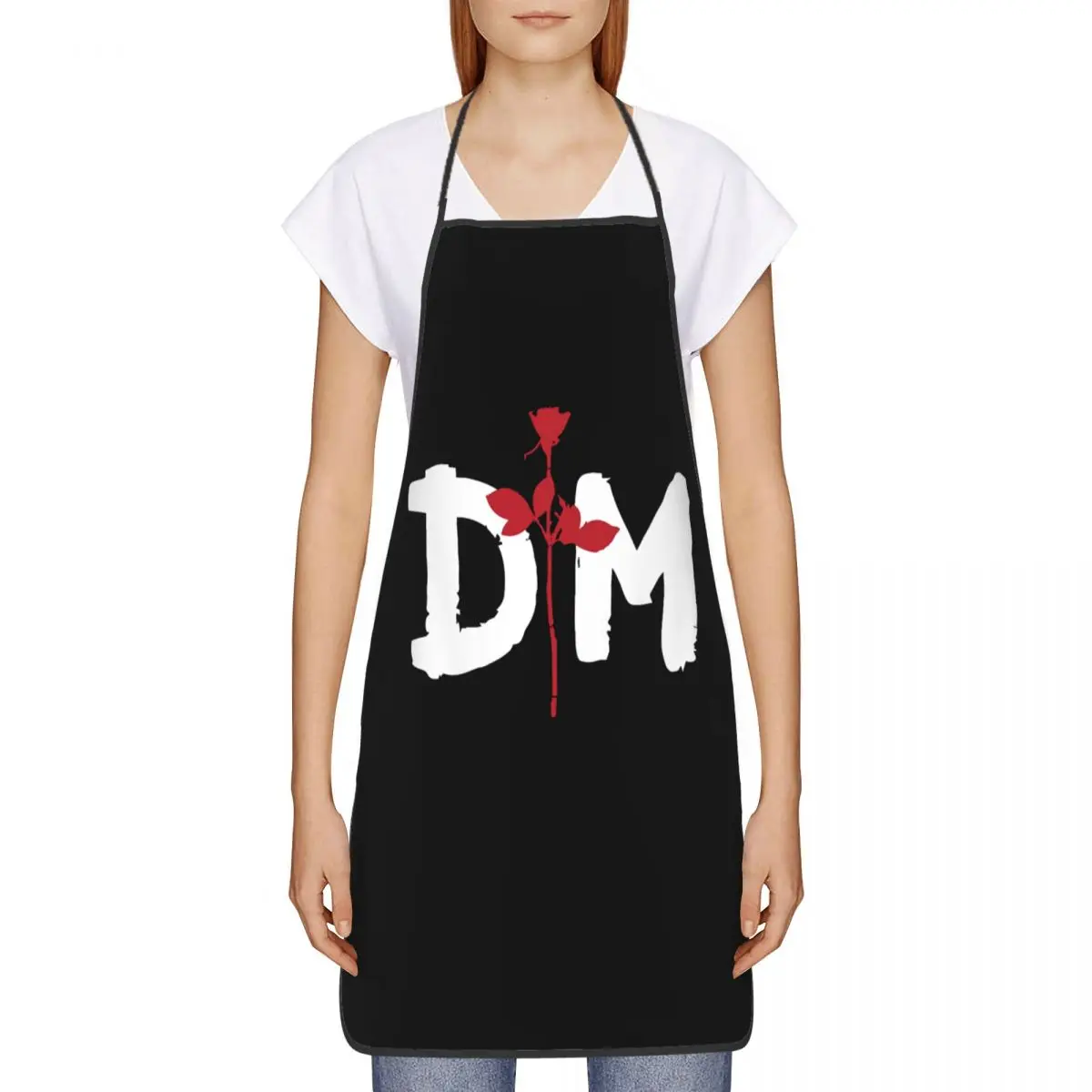 Custom Unisex Electronic Rock Depeche Cool Mode Kitchen Chef Cooking Baking Apron Women Men Tablier Cuisine for Painting