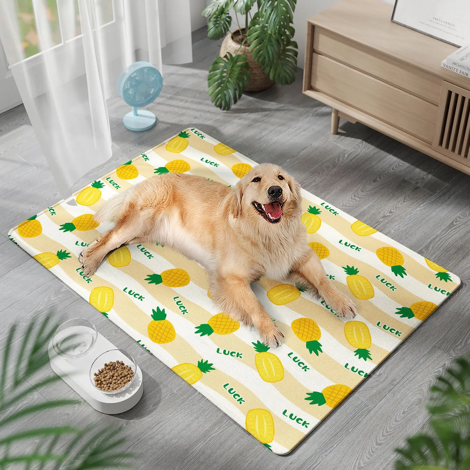 

Dogs Cute Print Cooling Mats Pet Breathable Comfort Bed Pads Summer Sleeping Mat Home Kitten Puppy Heat Dissipation Supplies