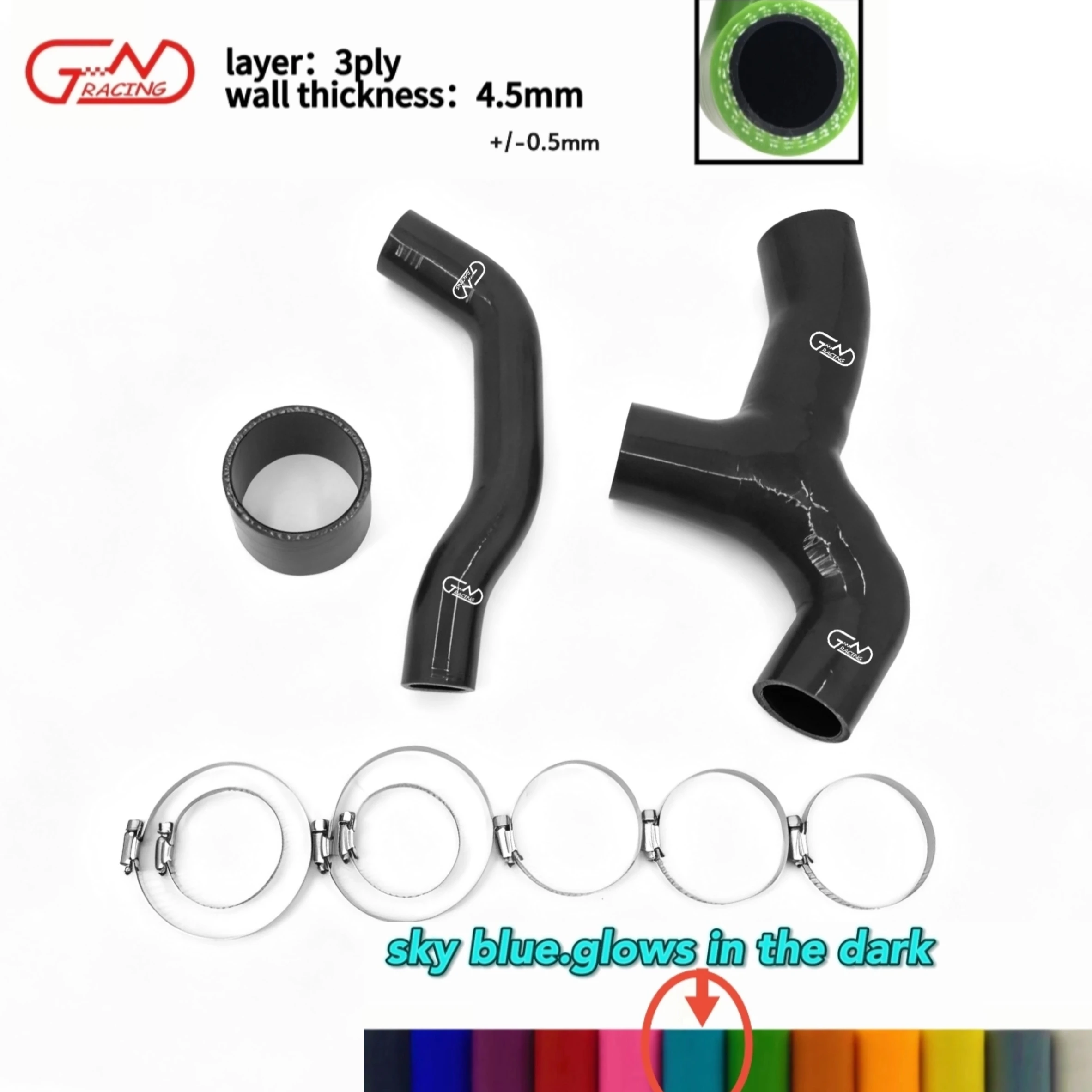

Top Mount Pipe Fit 2004-2008 Subaru Forester XT 2.5L Silicone Intercooler Hoses