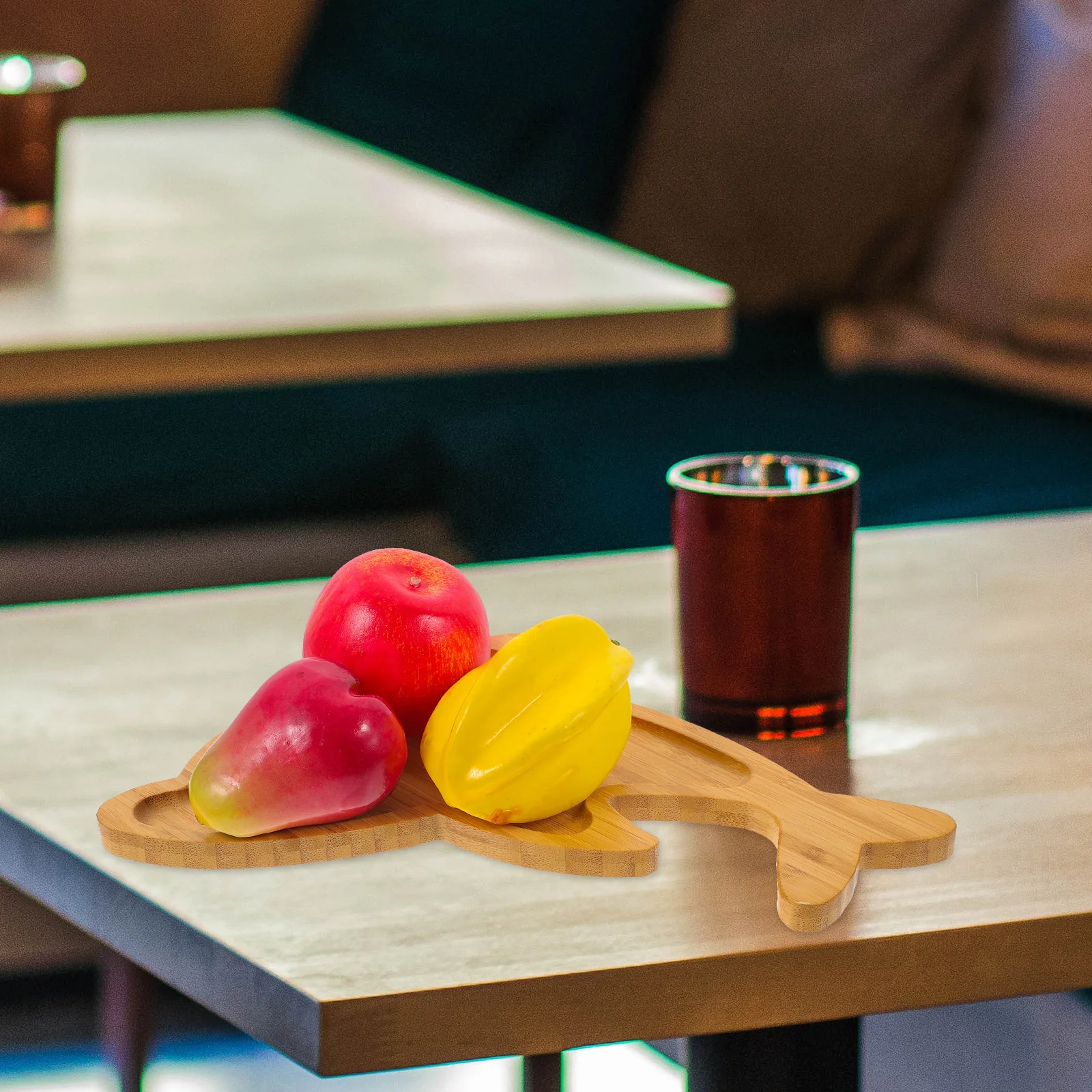 

Exquisite Bamboo Food Tray Dolphin Design Resistant Deformation Ideal for Special Occasions and Daily Bamboo Tray